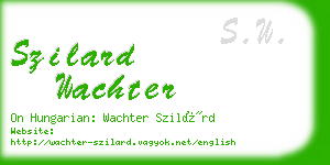 szilard wachter business card